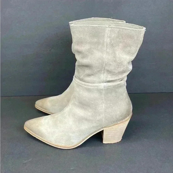 Cleo + Wolf Womens Dani Taupe Leather Pointed Toe Cowgirl Western Boots sz 10 M - Picture 2 of 11